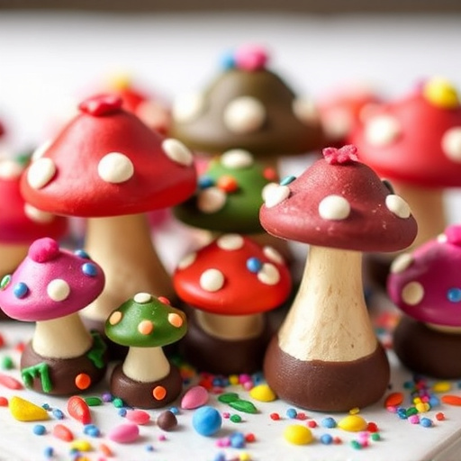 Colorful Magic Mushroom Chocolates