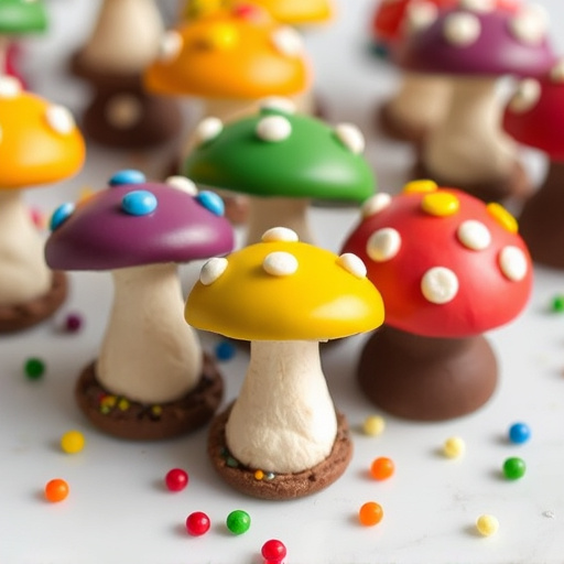 Colorful Magic Mushroom Chocolates