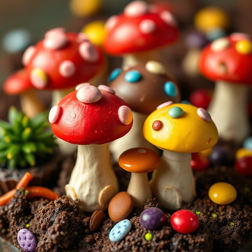 Colorful Magic Mushroom Chocolates
