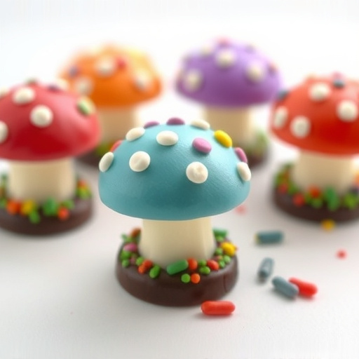 Colorful Magic Mushroom Chocolates