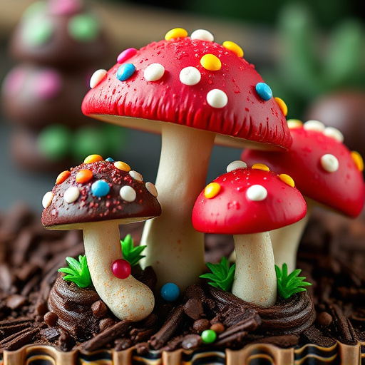 Colorful Magic Mushroom Chocolates
