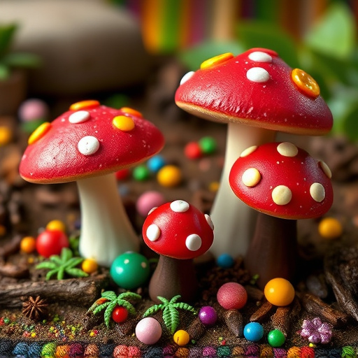 Colorful Magic Mushroom Chocolates