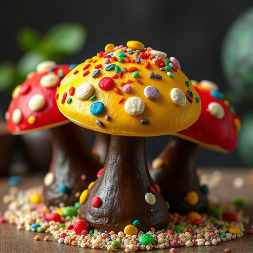 Colorful Magic Mushroom Chocolates