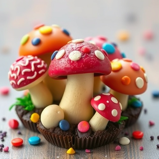 Colorful Magic Mushroom Chocolates