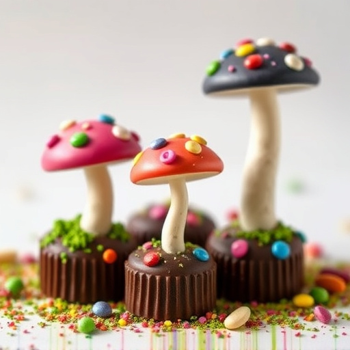 Colorful Magic Mushroom Chocolates