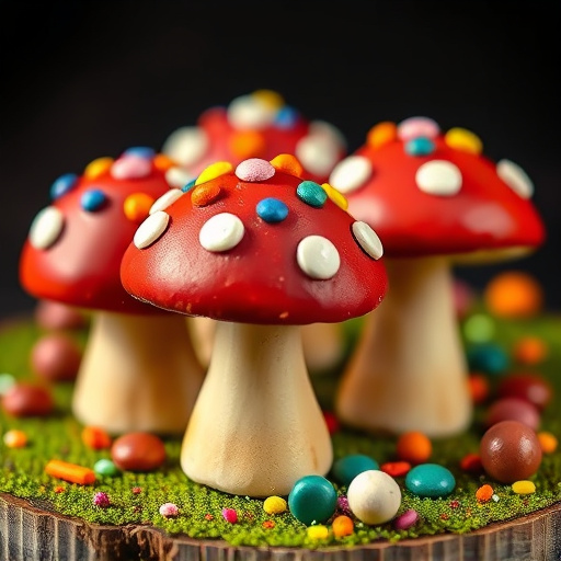 Colorful Magic Mushroom Chocolates
