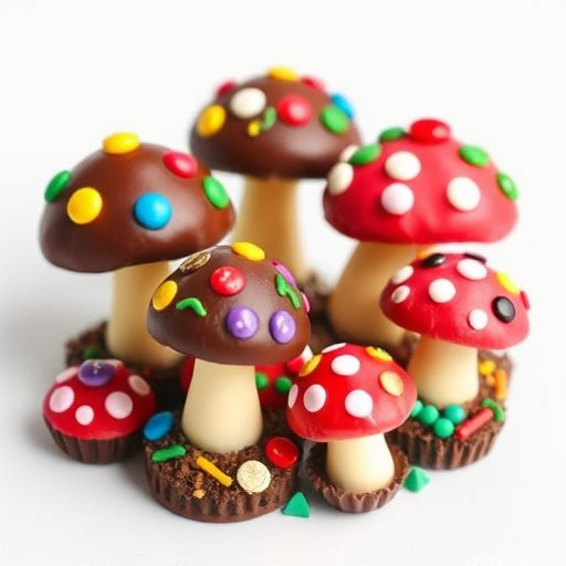 Colorful Magic Mushroom Chocolates