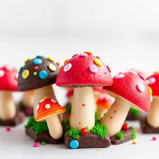 Colorful Magic Mushroom Chocolates