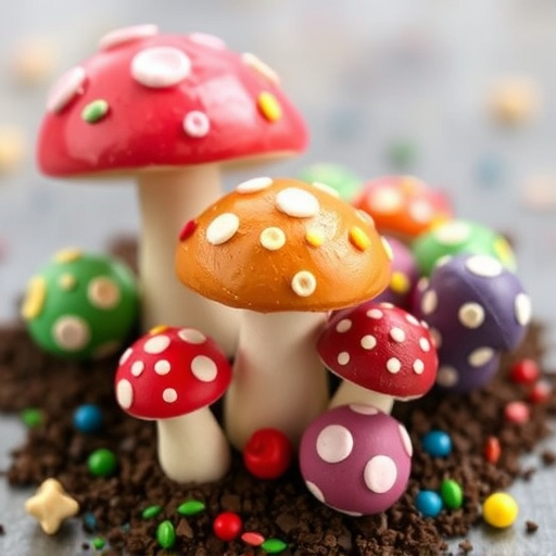 Colorful Magic Mushroom Chocolates