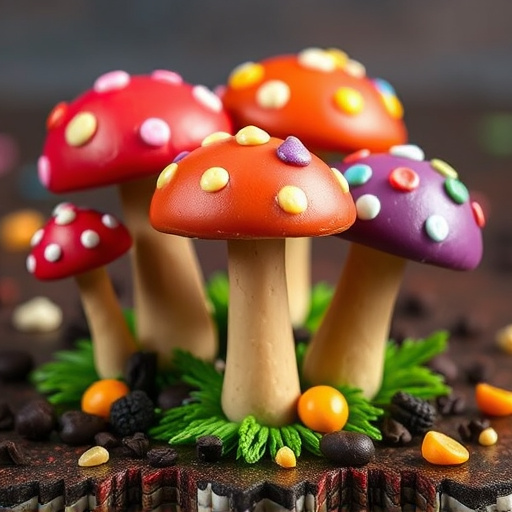 Colorful Magic Mushroom Chocolates