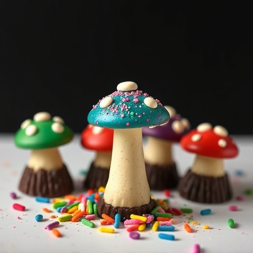 Colorful Magic Mushroom Chocolates