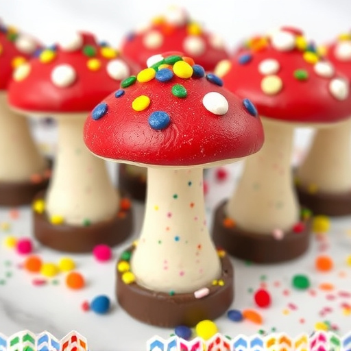 Colorful Magic Mushroom Chocolates