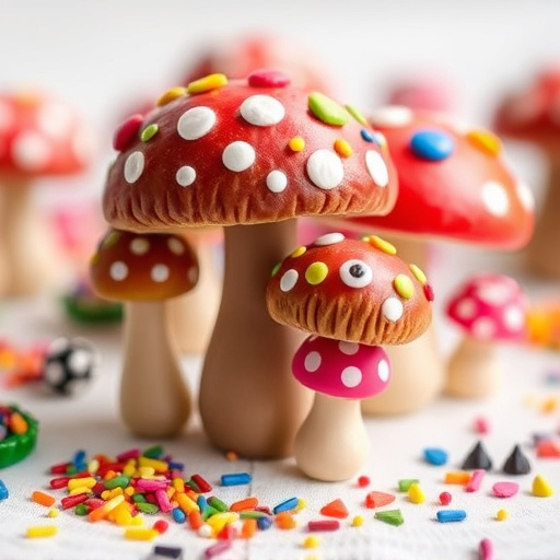 Colorful Magic Mushroom Chocolates