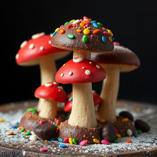 Colorful Magic Mushroom Chocolates