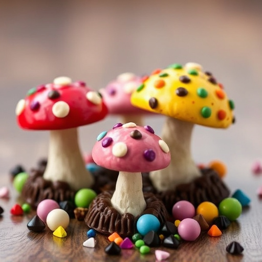 Colorful Magic Mushroom Chocolates