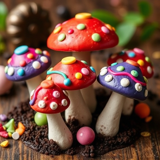 Colorful Magic Mushroom Chocolates