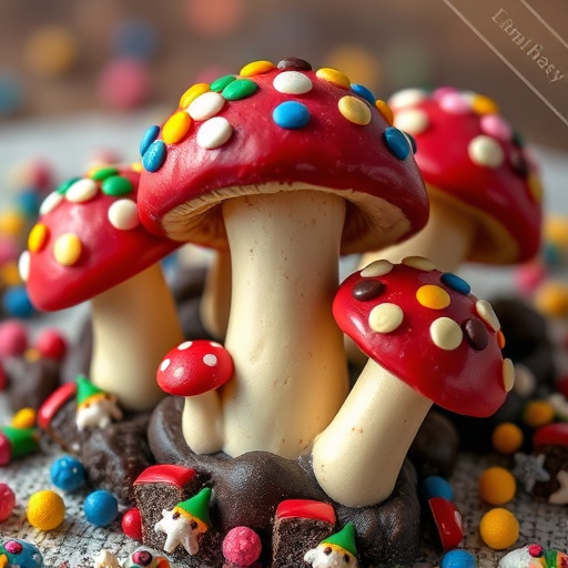 Colorful Magic Mushroom Chocolates