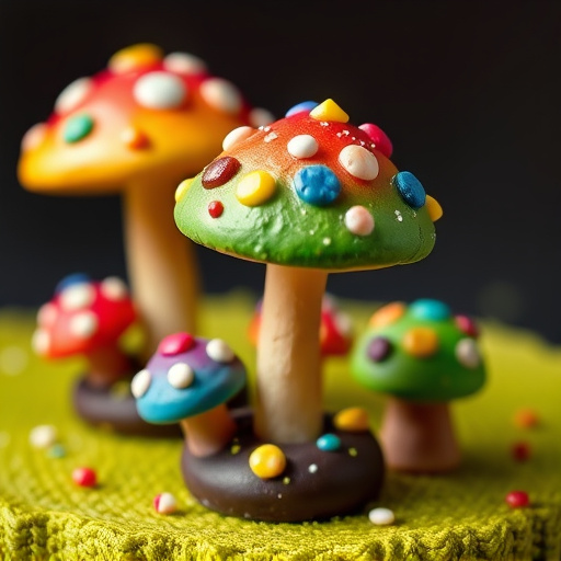 Colorful Magic Mushroom Chocolates