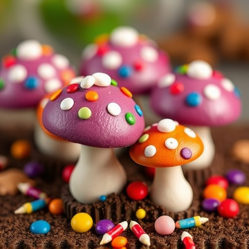 Colorful Magic Mushroom Chocolates