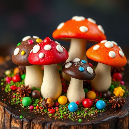 Colorful Magic Mushroom Chocolates