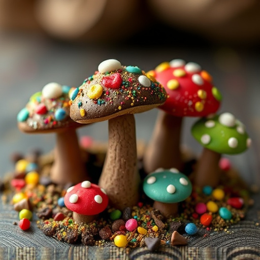 Colorful Magic Mushroom Chocolates