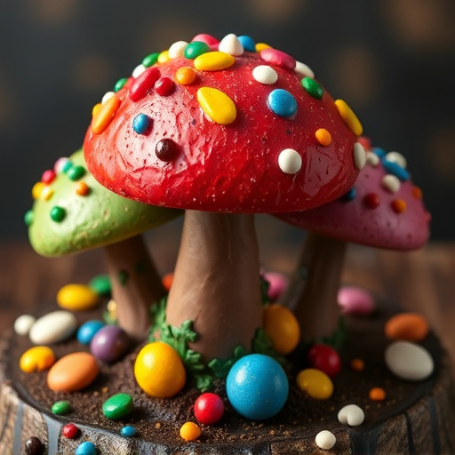 Colorful Magic Mushroom Chocolates