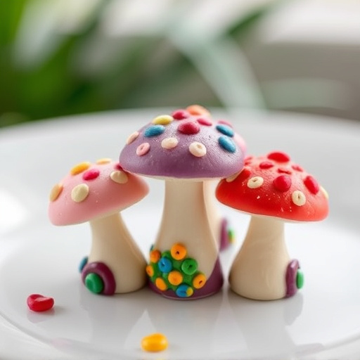 Colorful Magic Mushroom Chocolates