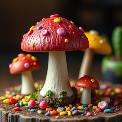 Colorful Magic Mushroom Chocolates