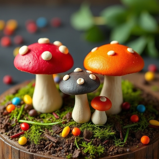 Colorful Magic Mushroom Chocolates