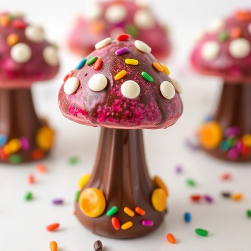 Colorful Magic Mushroom Chocolates