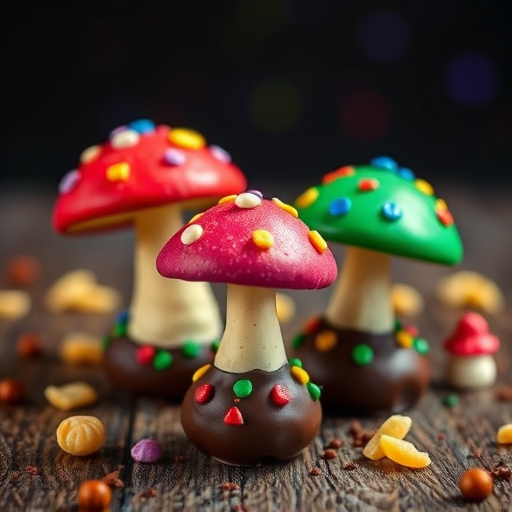 Colorful Magic Mushroom Chocolates