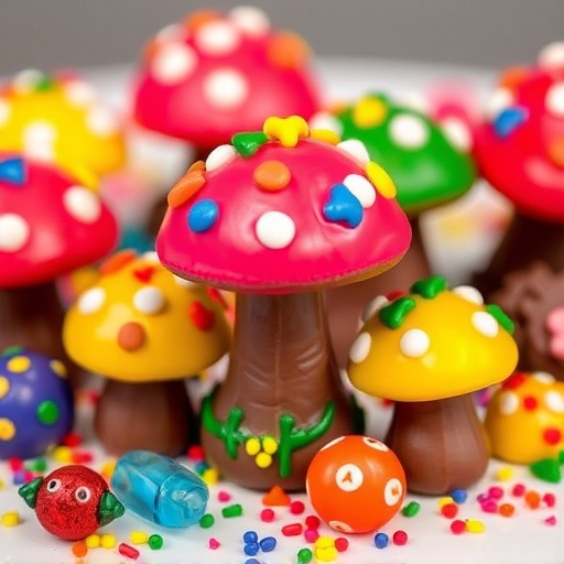 Colorful Magic Mushroom Chocolates