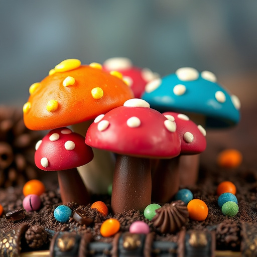 Colorful Magic Mushroom Chocolates