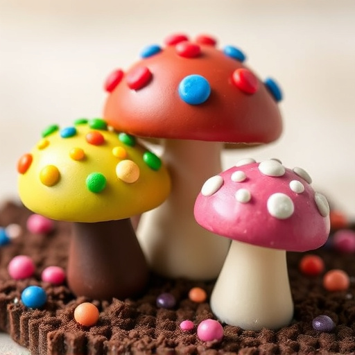 Colorful Magic Mushroom Chocolates