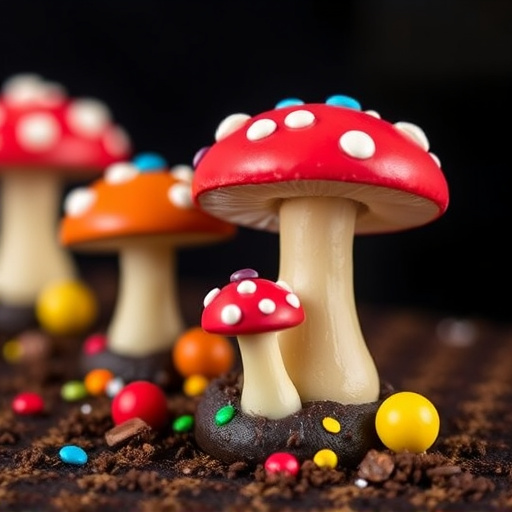 Colorful Magic Mushroom Chocolates