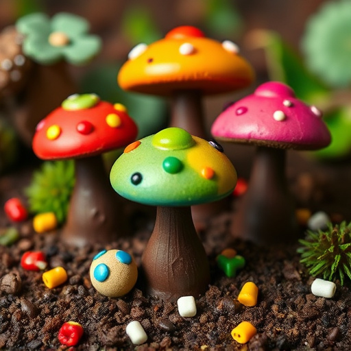 Colorful Magic Mushroom Chocolates