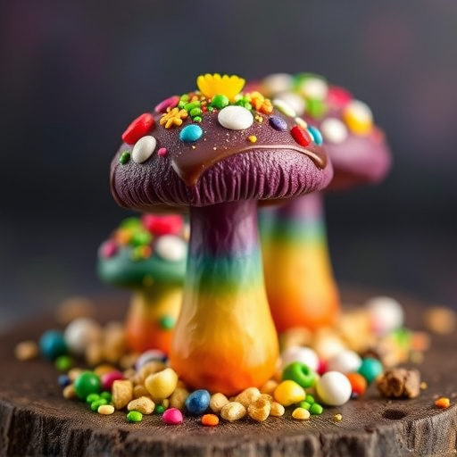 Colorful Magic Mushroom Chocolates