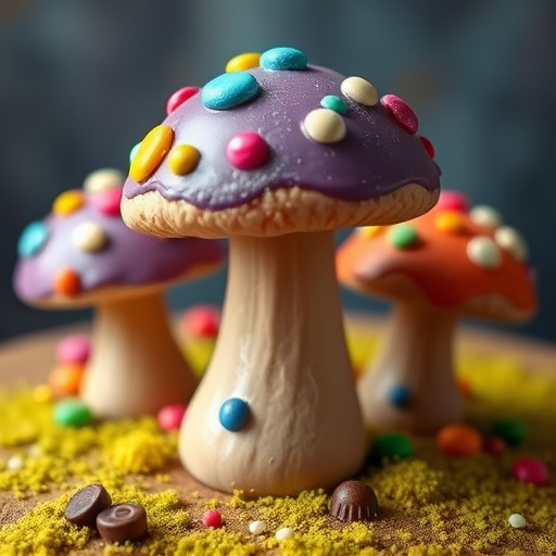 Colorful Magic Mushroom Chocolates