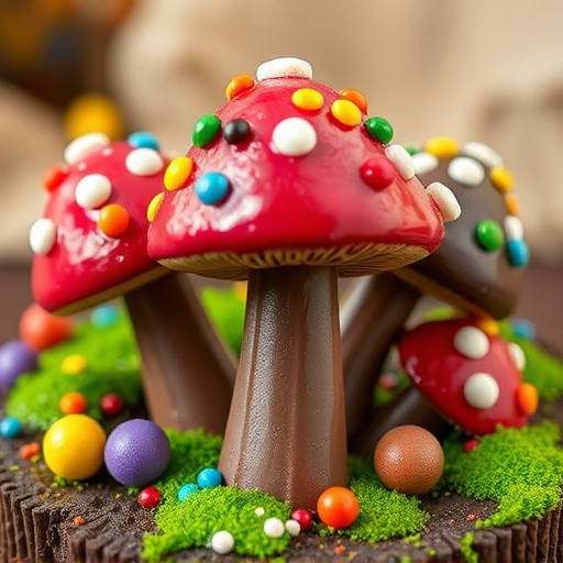 Colorful Magic Mushroom Chocolates