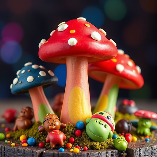 Colorful Magic Mushroom Chocolates