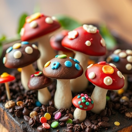 Colorful Magic Mushroom Chocolates