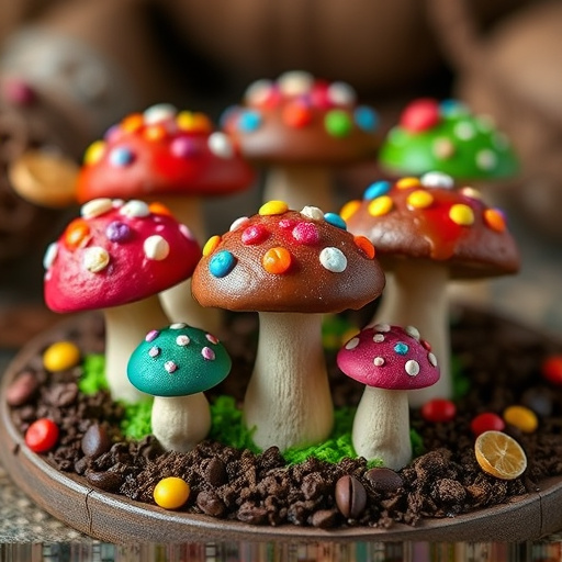 Colorful Magic Mushroom Chocolates