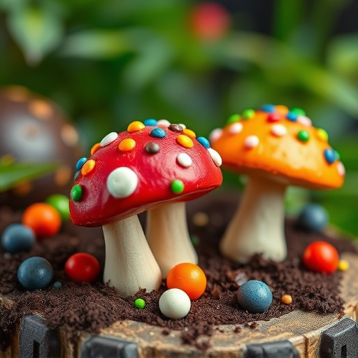 Colorful Magic Mushroom Chocolates