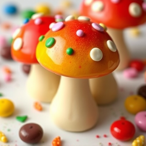 Colorful Magic Mushroom Chocolates