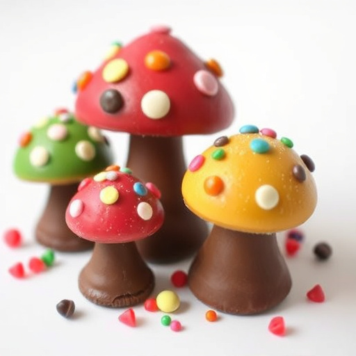 Colorful Magic Mushroom Chocolates