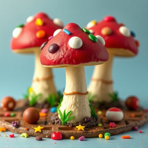 Colorful Magic Mushroom Chocolates