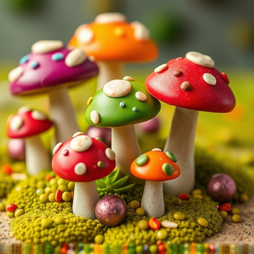 Colorful Magic Mushroom Chocolates