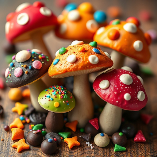 Colorful Magic Mushroom Chocolates