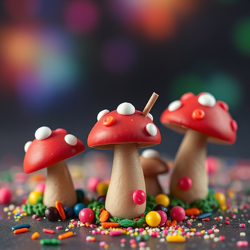 Colorful Magic Mushroom Chocolates