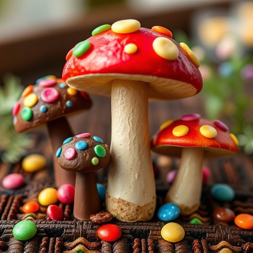 Colorful Magic Mushroom Chocolates